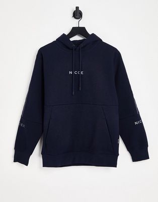 Nicce pulse taping hoodie in navy