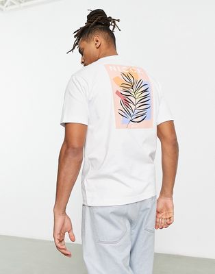 Nicce summer serie two T-shirt in white with chest and back print