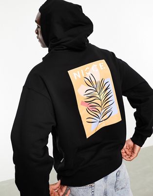 Nicce Summer Series 2 pullover hoodie in black with chest and back print