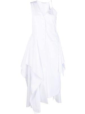 Niccolò Pasqualetti asymmetric cotton dress - White