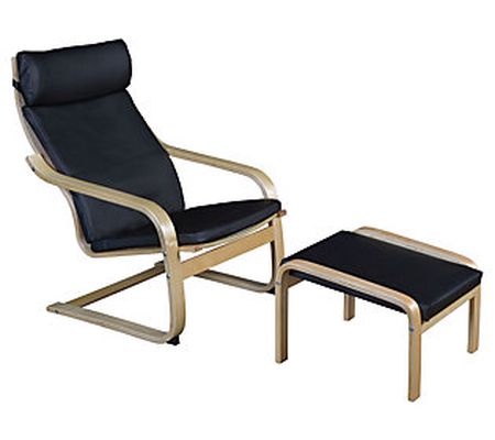 Niche Mia Bentwood Reclining Chair and Ottoman