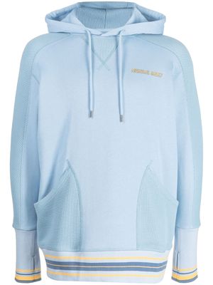 Nicholas Daley chest logo-print hoodie - Blue