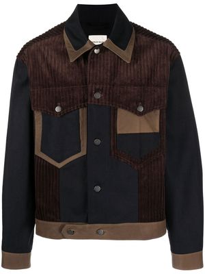 Nicholas Daley contrast-panel work jacket - Brown