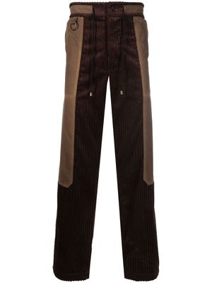 Nicholas Daley corduroy straight-leg trousers - Brown