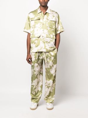 Nicholas Daley floral-print short-sleeved shirt - Green