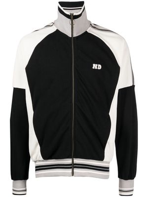 Nicholas Daley logo-appliqué colour-block jacket - Black