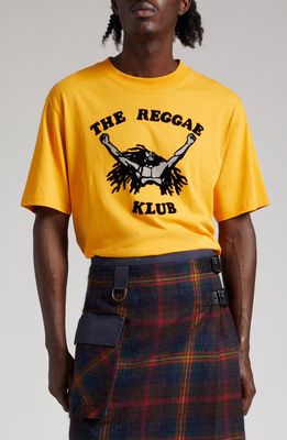 Nicholas Daley Reggae Klub Cotton Graphic T-Shirt in Mustard