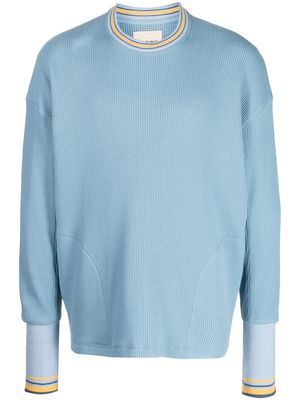 Nicholas Daley stripe-detail knitted jumper - Blue