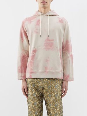 Nicholas Daley - Tie-dyed Cotton-jersey Hoodie - Mens - Pink Multi