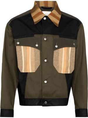 Nicholas Daley x Browns Focus patchwork shirt jacket - Green