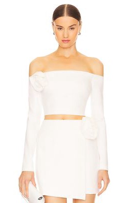 NICHOLAS Elaina Off The Shoulder Top in White