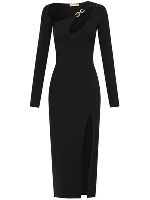 Nicholas Ginerva asymmetric-neck dress - Black