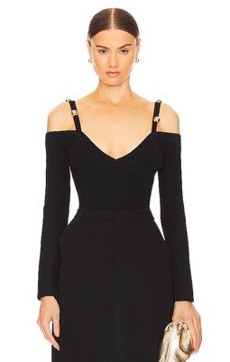 NICHOLAS Leah Off Shoulder Corset in Black