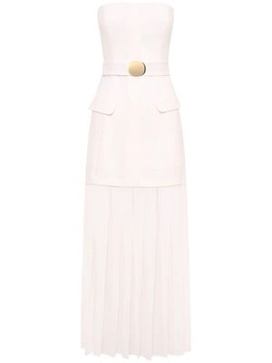 Nicholas Reagan pleated maxi dress - White