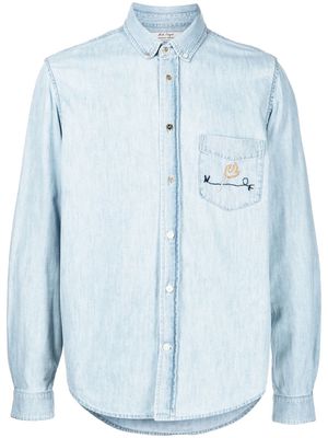 Nick Fouquet embroidered button-up shirt - Blue