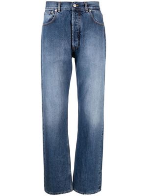 Nick Fouquet embroidered-detail denim trousers - Blue