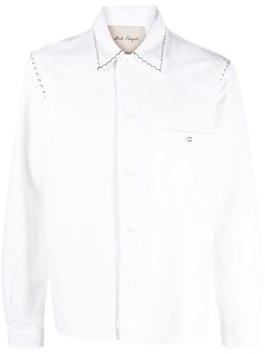 Nick Fouquet embroidered long-sleeved shirt - White