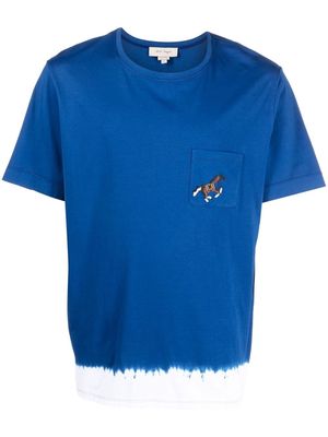 Nick Fouquet embroidered-motif short-sleeve T-shirt - Blue