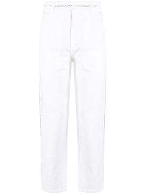 Nick Fouquet embroidered straight-leg trousers - White