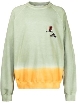 Nick Fouquet embroidered two-tone sweatshirt - Green