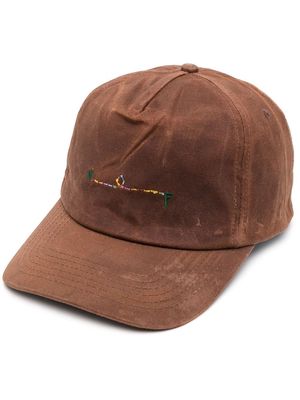 NICK FOUQUET logo-embroidered baseball cap - Brown