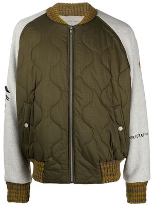 Nick Fouquet logo-embroidered bomber jacket - Green
