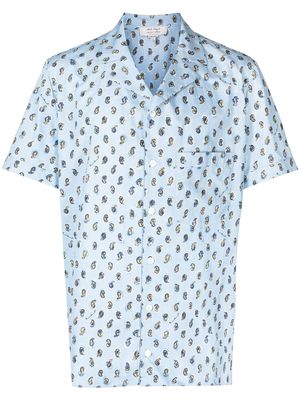 Nick Fouquet paisley-print short-sleeved shirt - Blue