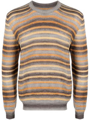 Nick Fouquet striped crew neck sweater - Grey