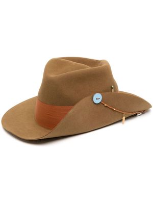 Nick Fouquet suede western-style hat - Brown