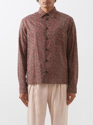 Nick Fouquet - Val Paisley-print Cotton-poplin Shirt - Mens - Copper