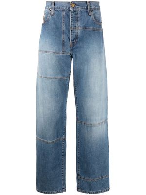 Nick Fouquet Venusto patchwork straight-leg jeans - Blue
