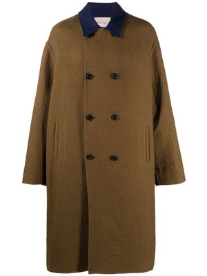 Nick Fouquet Vincent double-breasted overcoat - Green