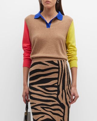 Nico Colorblock Cashmere-Blend Sweater
