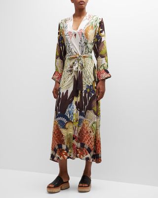 Nico Coral-Print Robe