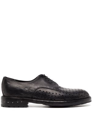 Nicolas Andreas Taralis 30mm perforated leather derby shoes - Black