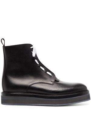 Nicolas Andreas Taralis lace-up leather ankle boots - Black