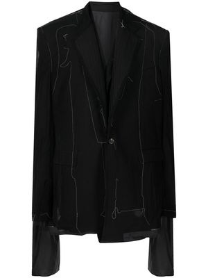 Nicolas Andreas Taralis reversible oversized blazer - Black