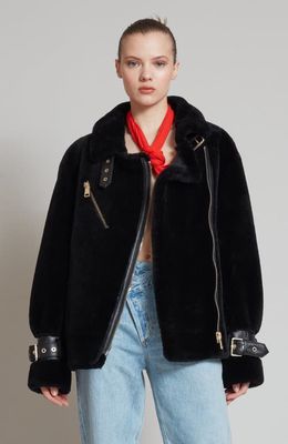 Nicole Benisti Grand Shearling Coat in Black 