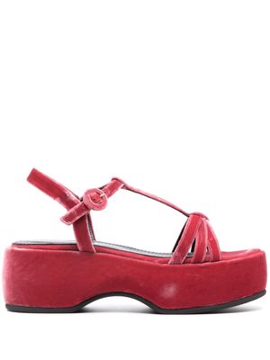 Nicole Saldaña Lily 60mm velvet sandals - Pink