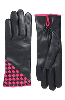 Nicoletta Rosi Cashmere Lined Leather Gloves in Black