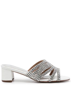 NICOLI Elsa 40mm leather sandals - White