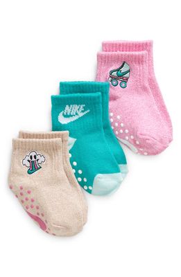 Nike 3-Pack Ankle Socks in Playful Pink