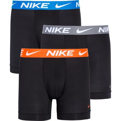 Nike 3-Pack Dri-FIT Essential Micro Boxer Briefs in Black/Blue/Grey/Orange 