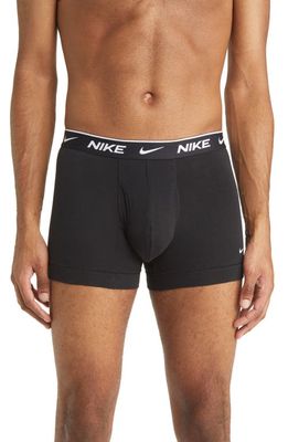 Nike 3-Pack Dri-Fit Essential Stretch Cotton Trunks in Black
