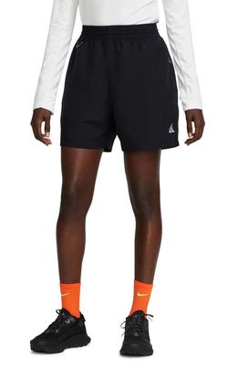 Nike ACG High Waist Nylon Shorts in Black/Summit White