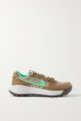 Nike - Acg Lowcate Rubber-trimmed Mesh And Faux Leather Sneakers - Brown