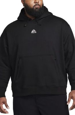 Nike ACG Oversize Water Repellent Therma-FIT Fleece Hoodie in Black/Anthracite/White