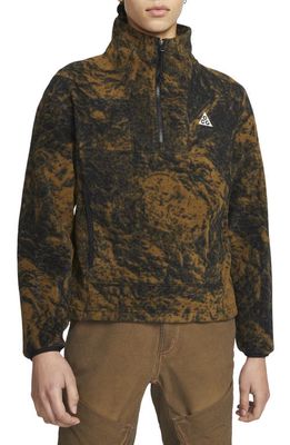 Nike ACG Therma-FIT Wolf Tree Quarter Zip Pullover in Hazel Rush/Black/White