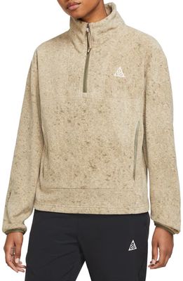 Nike ACG Therma-FIT Wolf Tree Quarter Zip Pullover in Khaki/Olive/Limestone/Sand