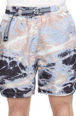 Nike ACG Water Repellent Trail Shorts in Pink Oxford/Gridiron